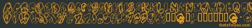 Chankens Font – Orange Fonts on Black Background