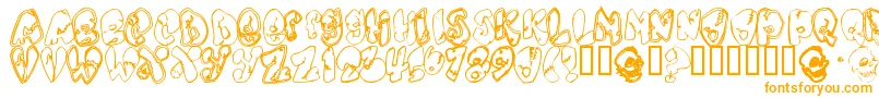 Chankens Font – Orange Fonts on White Background