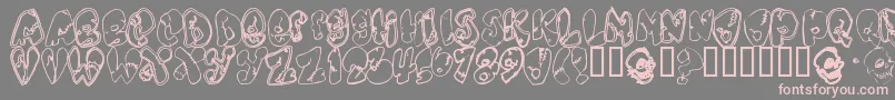 Chankens Font – Pink Fonts on Gray Background
