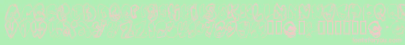 Chankens Font – Pink Fonts on Green Background