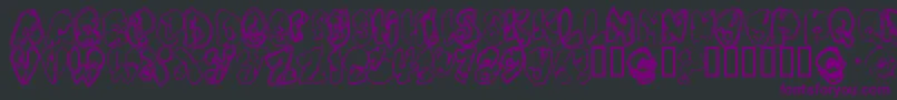 Chankens Font – Purple Fonts on Black Background