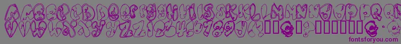 Chankens Font – Purple Fonts on Gray Background