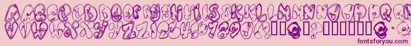 Chankens Font – Purple Fonts on Pink Background