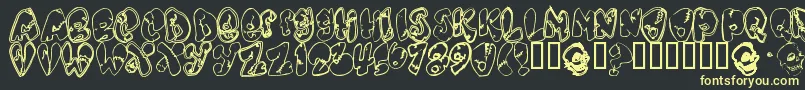 Chankens Font – Yellow Fonts on Black Background
