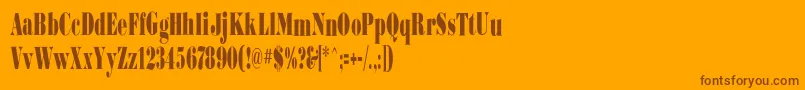 Bodoniultraflfcond Font – Brown Fonts on Orange Background