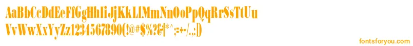 Bodoniultraflfcond-Schriftart – Orangefarbene Schriften