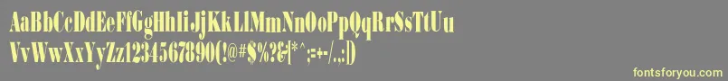 Bodoniultraflfcond Font – Yellow Fonts on Gray Background