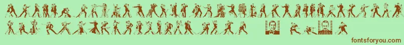 TangomaniacsLtDay Font – Brown Fonts on Green Background