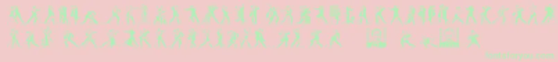 TangomaniacsLtDay Font – Green Fonts on Pink Background