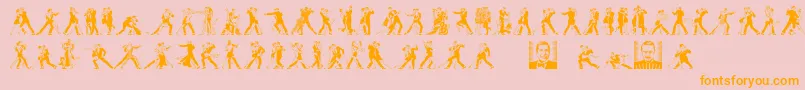 TangomaniacsLtDay Font – Orange Fonts on Pink Background