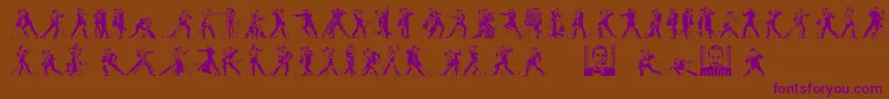 TangomaniacsLtDay Font – Purple Fonts on Brown Background