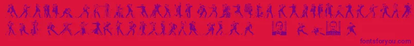 TangomaniacsLtDay Font – Purple Fonts on Red Background