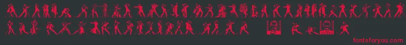TangomaniacsLtDay Font – Red Fonts on Black Background