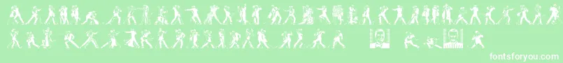 Шрифт TangomaniacsLtDay – белые шрифты на зелёном фоне
