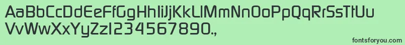 フォントTqfPcmedium – 緑の背景に黒い文字