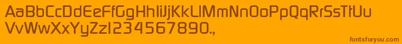 TqfPcmedium Font – Brown Fonts on Orange Background