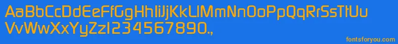 TqfPcmedium Font – Orange Fonts on Blue Background