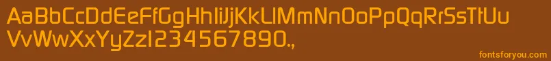 TqfPcmedium Font – Orange Fonts on Brown Background
