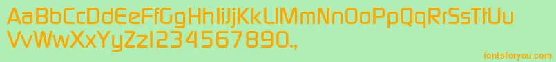 TqfPcmedium Font – Orange Fonts on Green Background