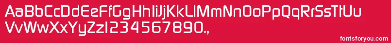 TqfPcmedium Font – White Fonts on Red Background