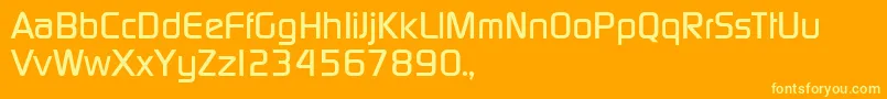 TqfPcmedium Font – Yellow Fonts on Orange Background