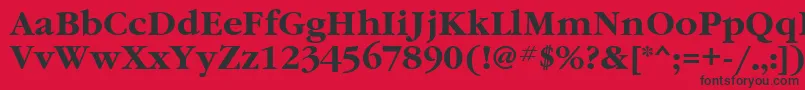 GaramondgttBold Font – Black Fonts on Red Background