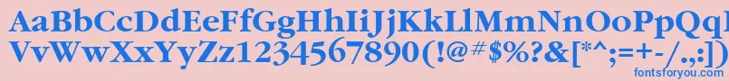 GaramondgttBold Font – Blue Fonts on Pink Background