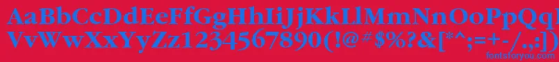 GaramondgttBold Font – Blue Fonts on Red Background