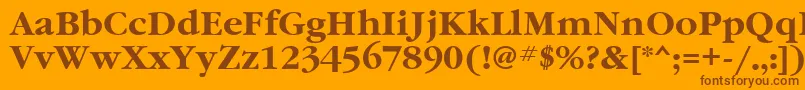 GaramondgttBold Font – Brown Fonts on Orange Background