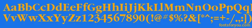 GaramondgttBold Font – Orange Fonts on Blue Background