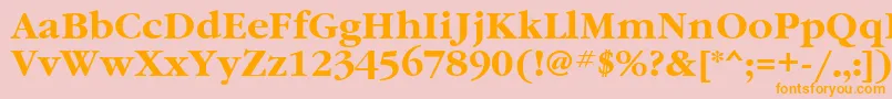 GaramondgttBold Font – Orange Fonts on Pink Background