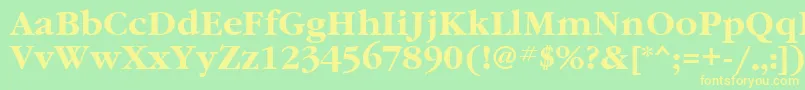 GaramondgttBold Font – Yellow Fonts on Green Background