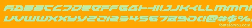 Royalsamuraisuperital Font – Green Fonts on Orange Background