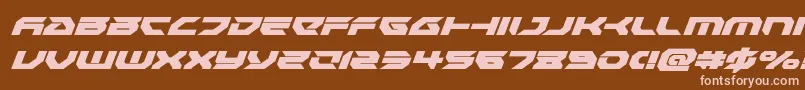 Royalsamuraisuperital Font – Pink Fonts on Brown Background