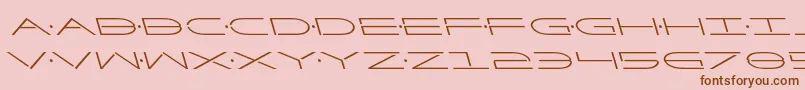 Factorleft-Schriftart – Braune Schriften auf rosa Hintergrund