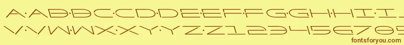 Factorleft Font – Brown Fonts on Yellow Background