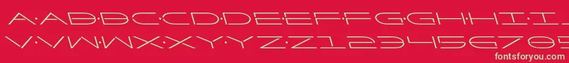 フォントFactorleft – 赤い背景に緑の文字