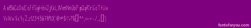 フォントDefenseless – 紫の背景にピンクのフォント