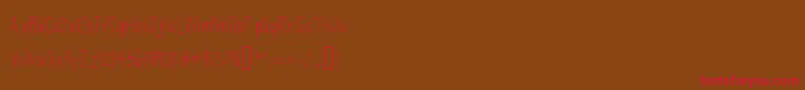 Defenseless Font – Red Fonts on Brown Background