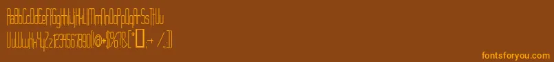 Long Cool Woman-Schriftart – Orangefarbene Schriften auf braunem Hintergrund