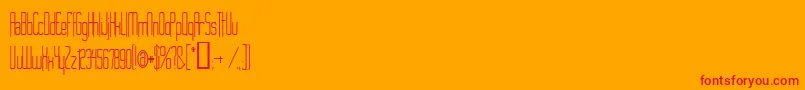 Fonte Long Cool Woman – fontes vermelhas em um fundo laranja