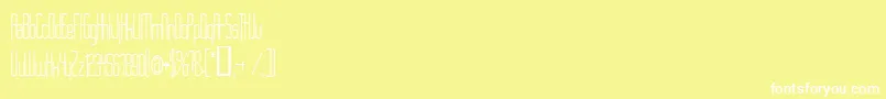 Long Cool Woman Font – White Fonts on Yellow Background