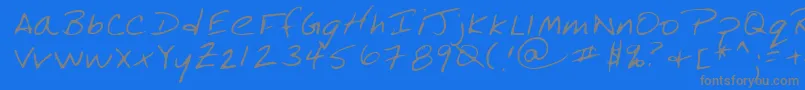 Lehn184-Schriftart – Graue Schriften auf blauem Hintergrund