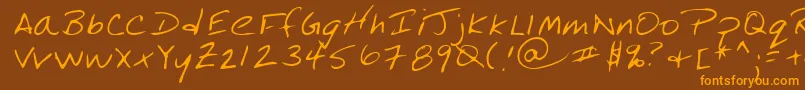More about Lehn184 Font Lehn184 Font – Orange Fonts on Brown Background