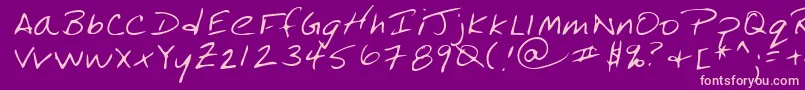 Lehn184 Font – Pink Fonts on Purple Background