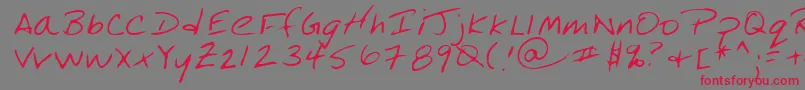 Lehn184 Font – Red Fonts on Gray Background