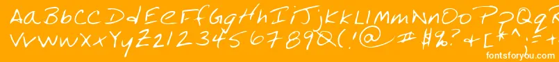 Lehn184 Font – White Fonts on Orange Background