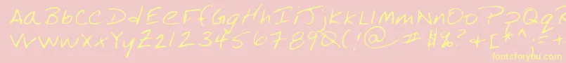 Lehn184 Font – Yellow Fonts on Pink Background