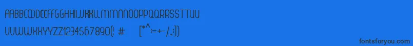 ThorupSansSmallCaps Font – Black Fonts on Blue Background