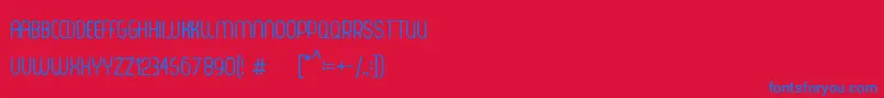 ThorupSansSmallCaps Font – Blue Fonts on Red Background